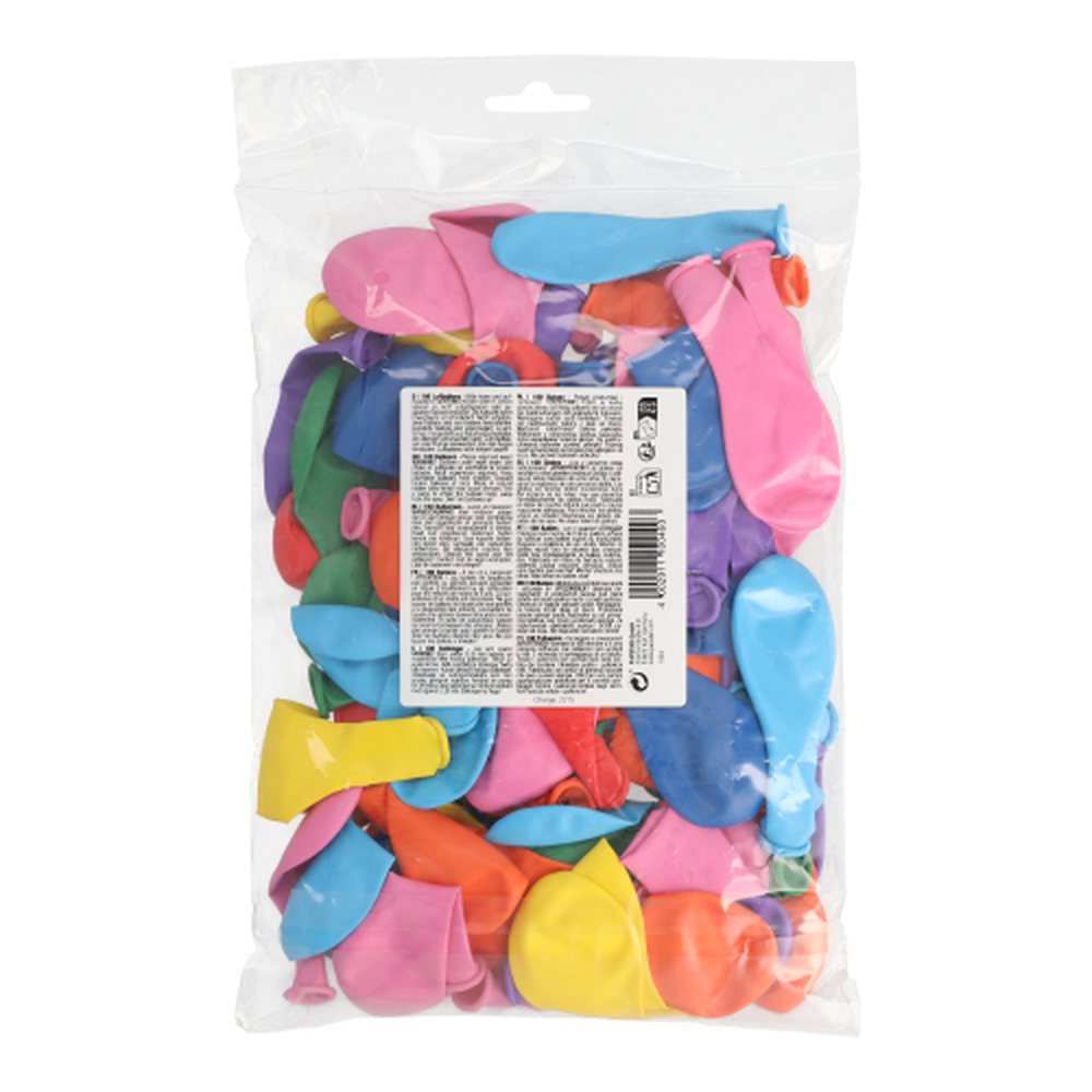 Papstar Luftballons rund Ø 19 cm farbig sortiert