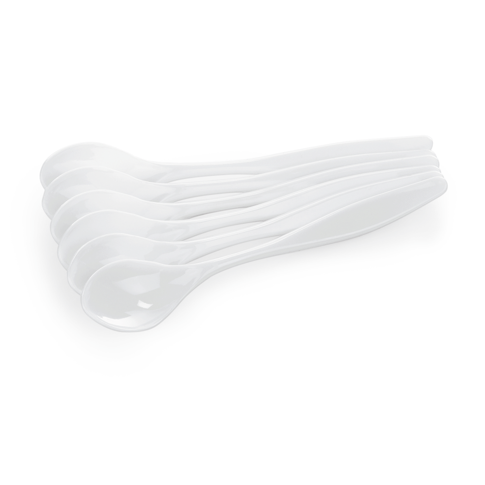 WAS Eierlöffel Set, 14 cm, Set á 6 Stück, Polystyrol