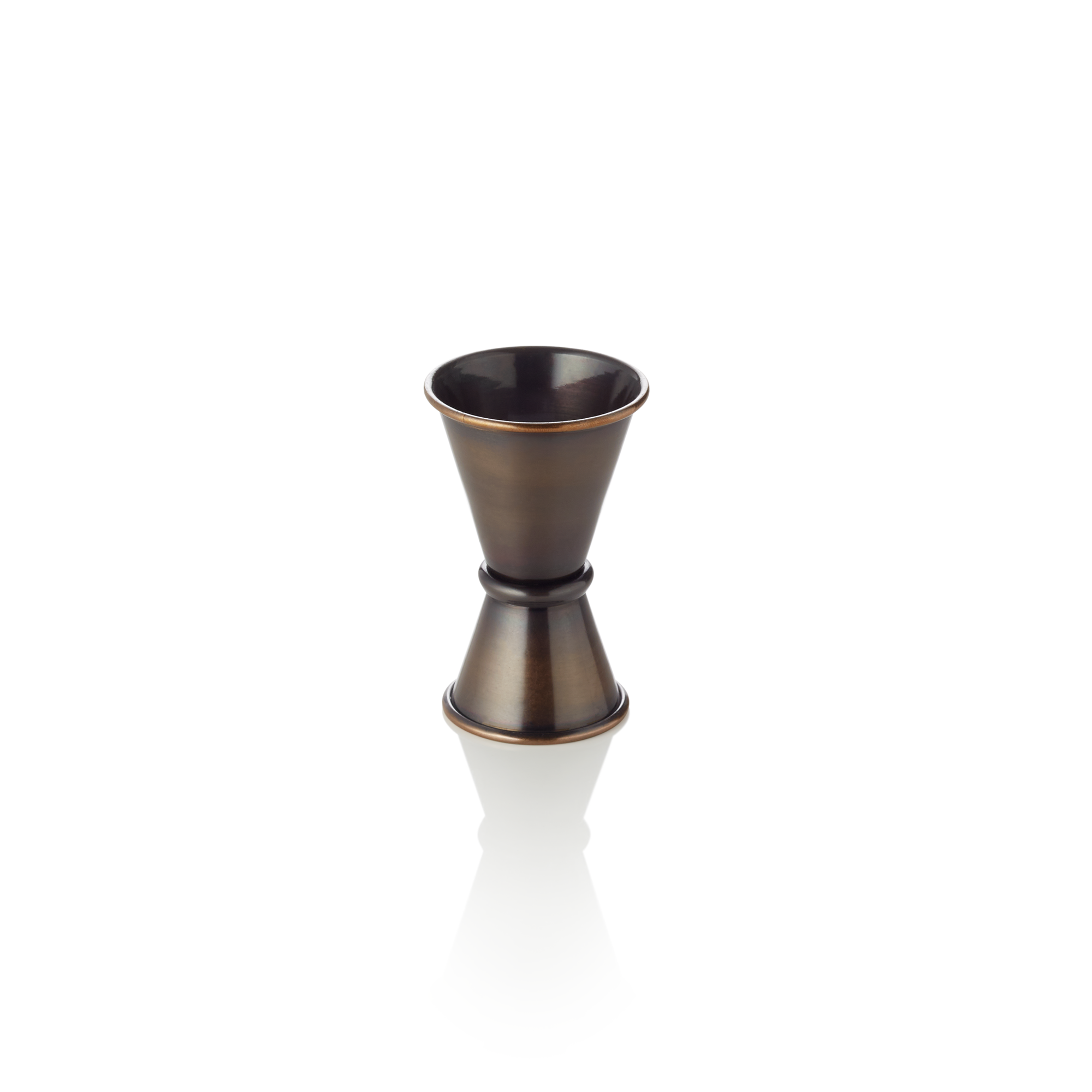 WAS Jigger, 15 / 30 ml, Ø 4,5 cm, Höhe 7 cm, antique, Chromnickelstahl, PVD-Besc