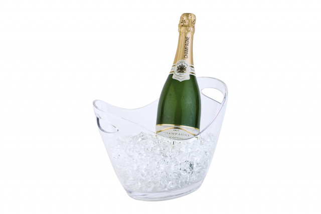 APS Wein- / Sektkühler 27 x 20 cm, H: 21 cm , MS, glasklar, 3 Liter