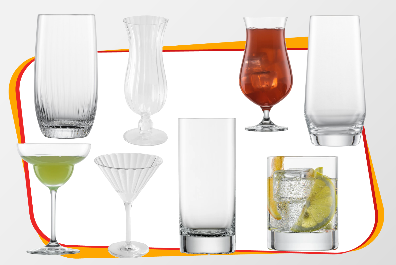 Coktail- und Longdrinkgläser