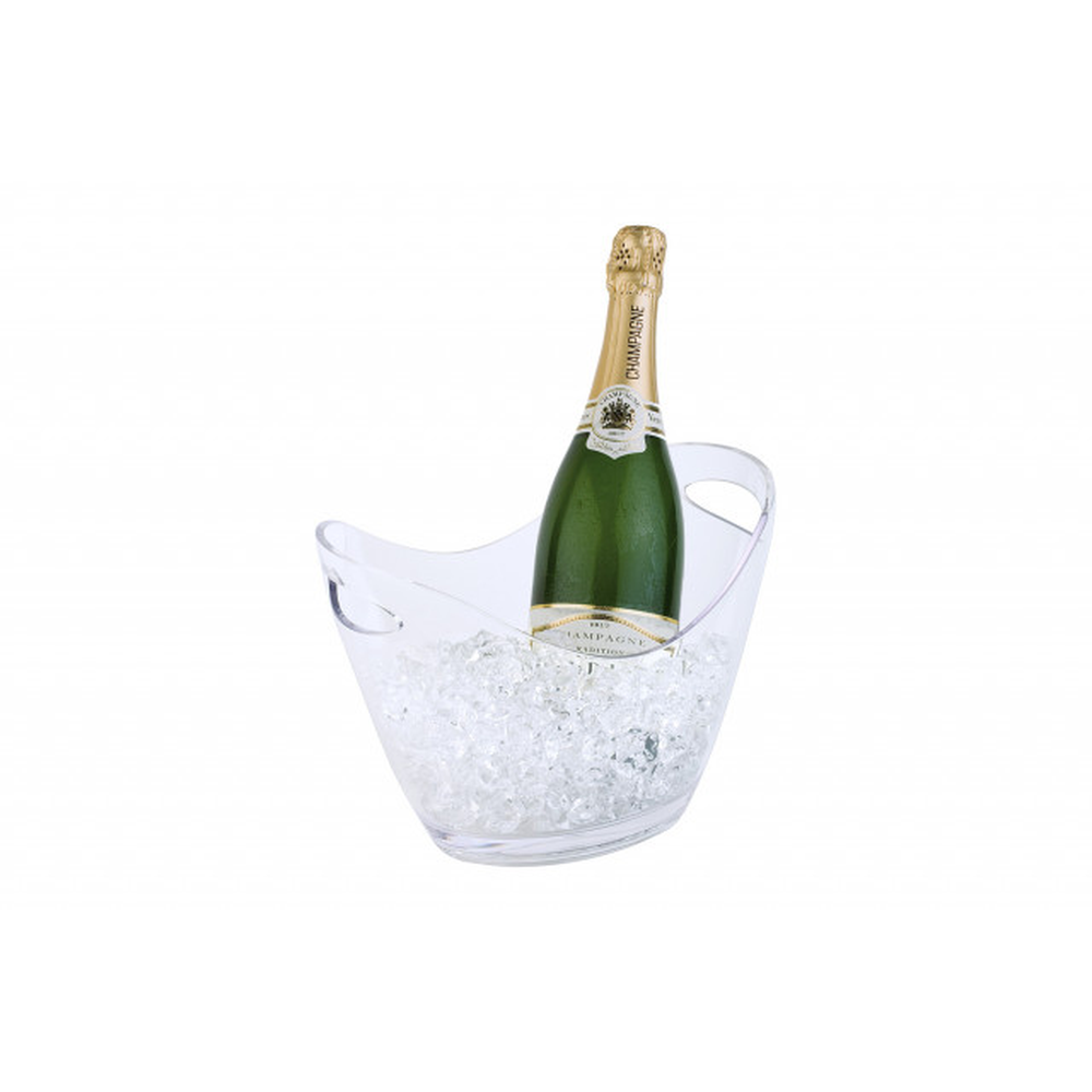 APS Wein- / Sektkühler 27 x 20 cm, H: 21 cm , MS, glasklar, 3 Liter