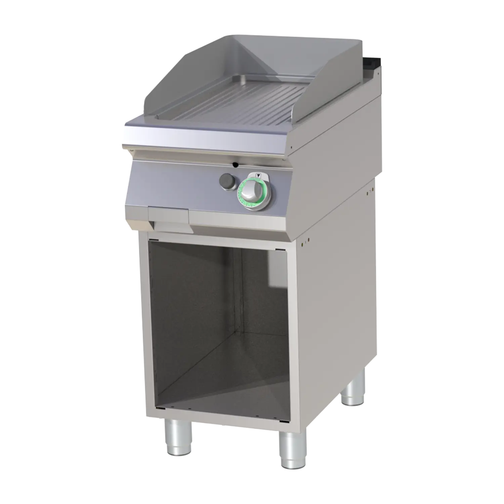 RM Gastro Grillplatte geriffelt verchromt mit Unterbau / RM - FTRC 740 G