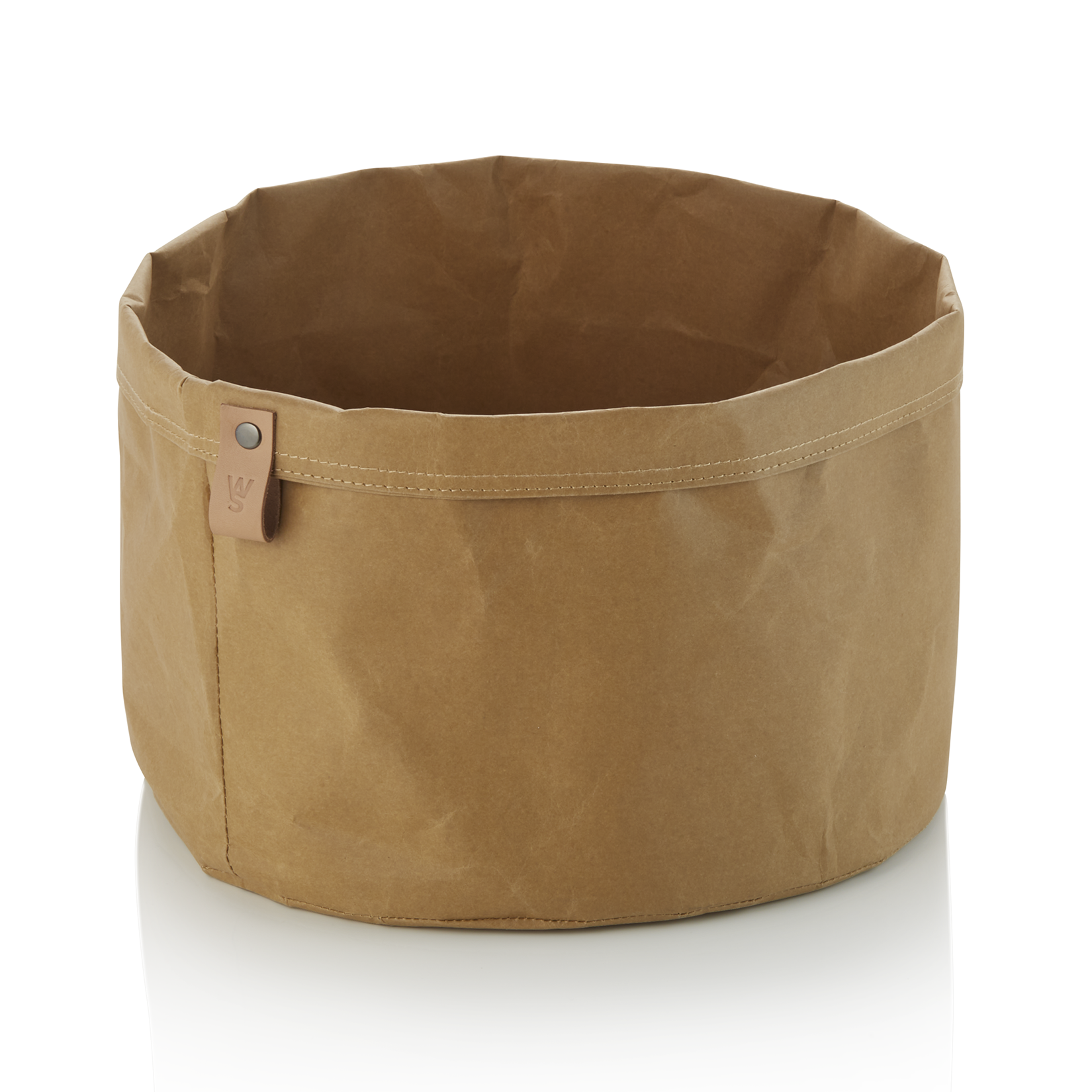 WAS Brottasche CRAFT & CRUMBLE, Ø 30 cm, Höhe 22 cm, khaki, Kraft Paper