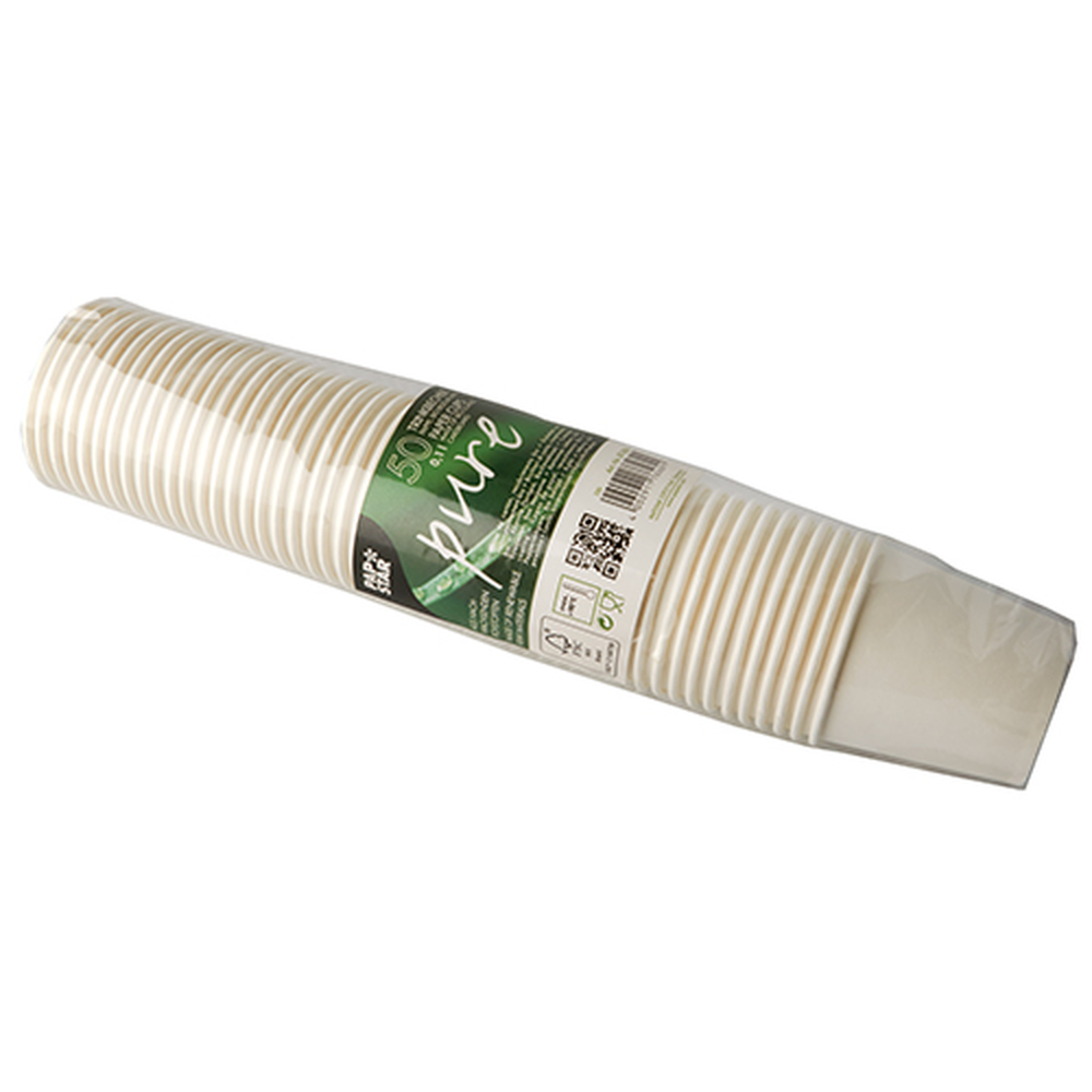 Papstar Trinkbecher, Pappe 0,1 l Ø 6,3 cm · 6 cm weiss