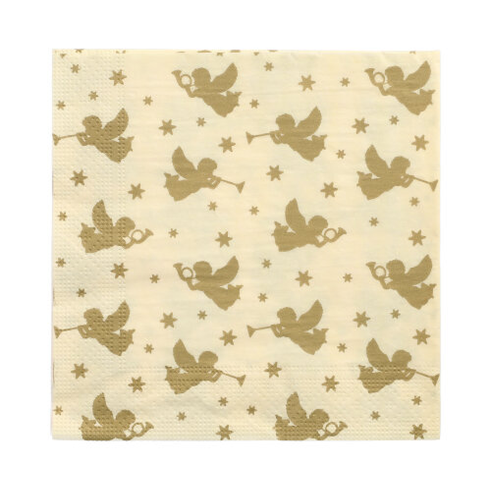 Papstar Servietten, 3-lagig 1/4-Falz 33 cm x 33 cm "Angelots"