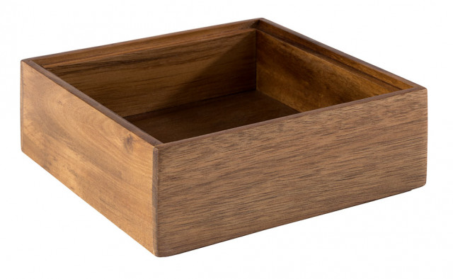 APS Holzbox -WOODY- 15 x 15 cm, H: 5,5 cm