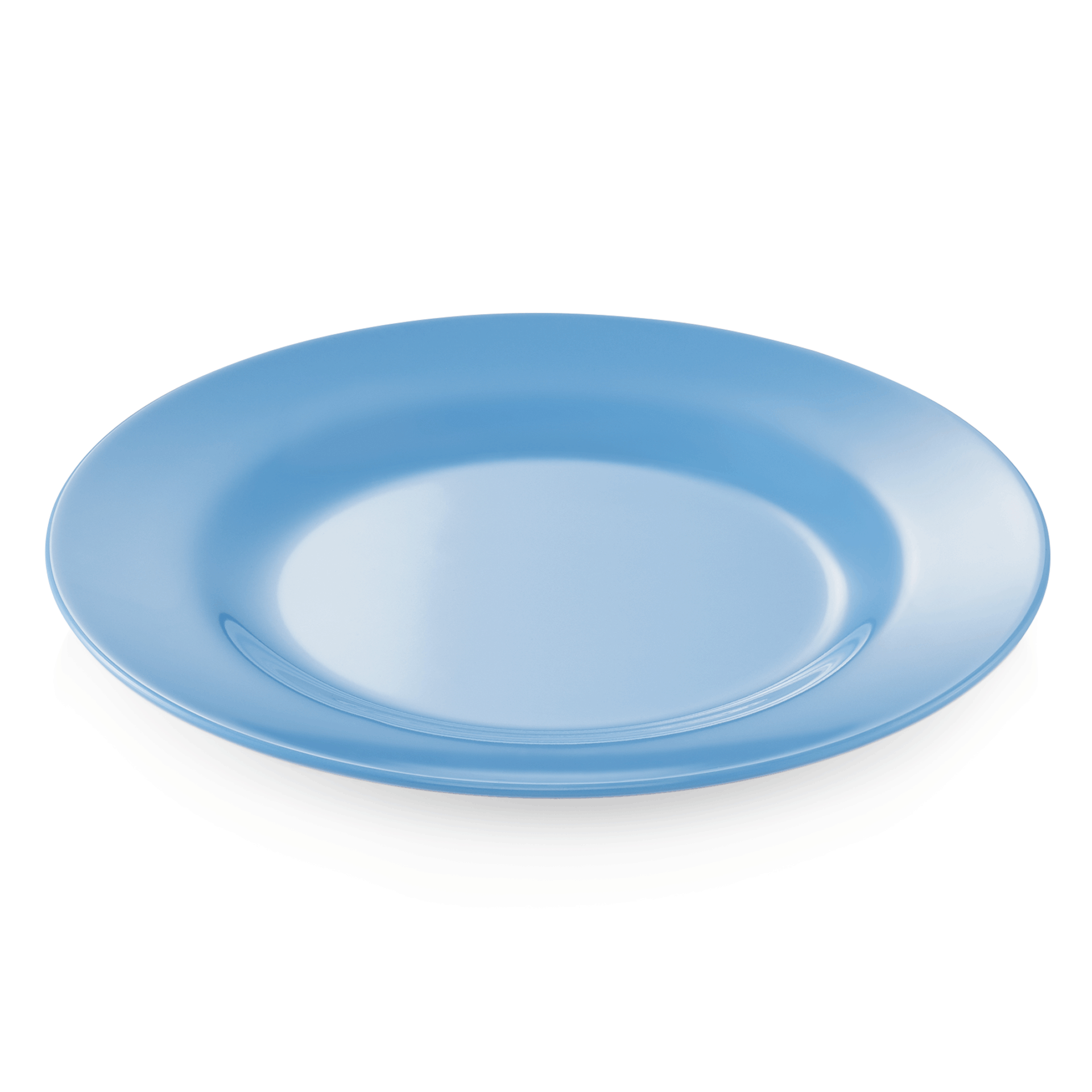 WAS Teller Set, flach, Ø 20 cm, blau, Set á 12 Stück, Melamin