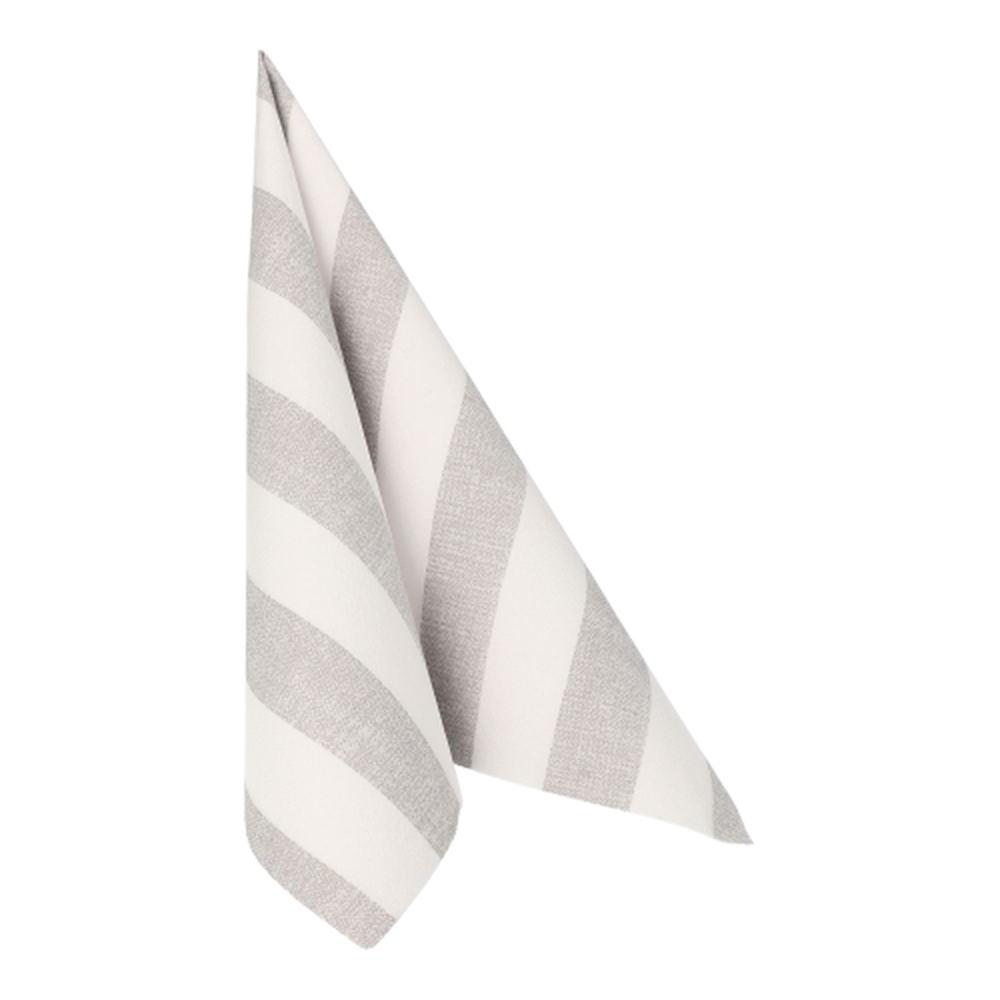 Papstar Servietten "ROYAL Collection" 1/4-Falz 40 cm x 40 cm grau "Lines"
