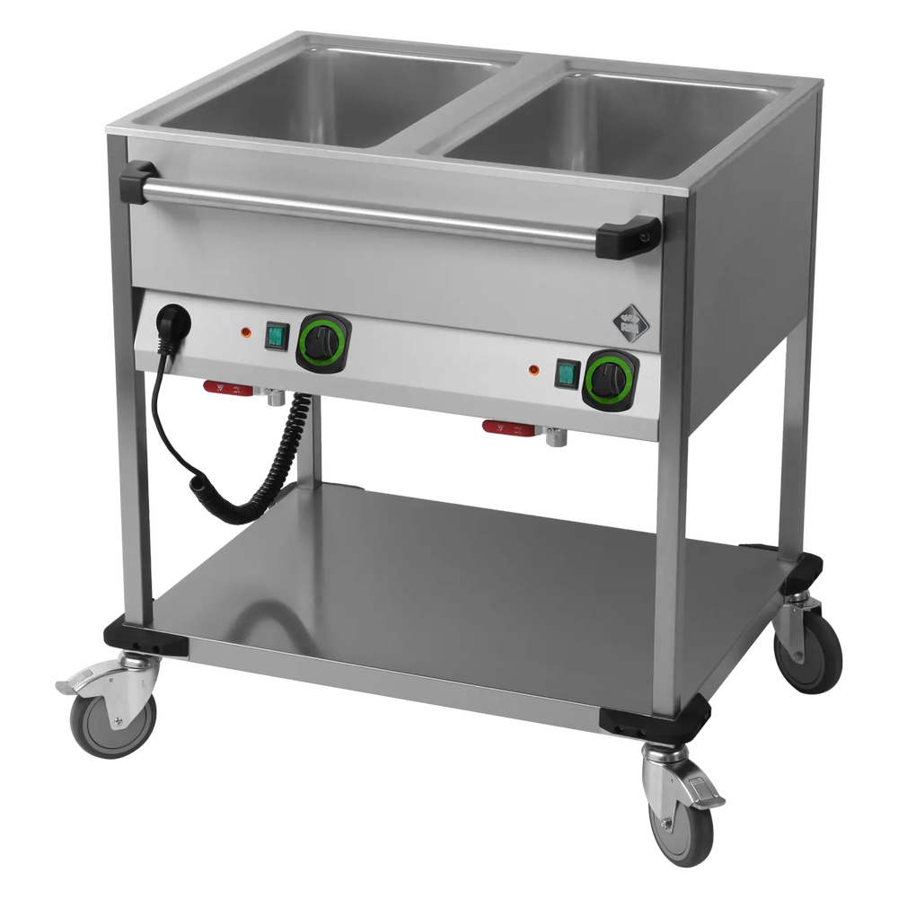 RM Gastro Bain Marie fahrbar elektrisch GN 2-1/1 Steuerung auf der längeren Seit
