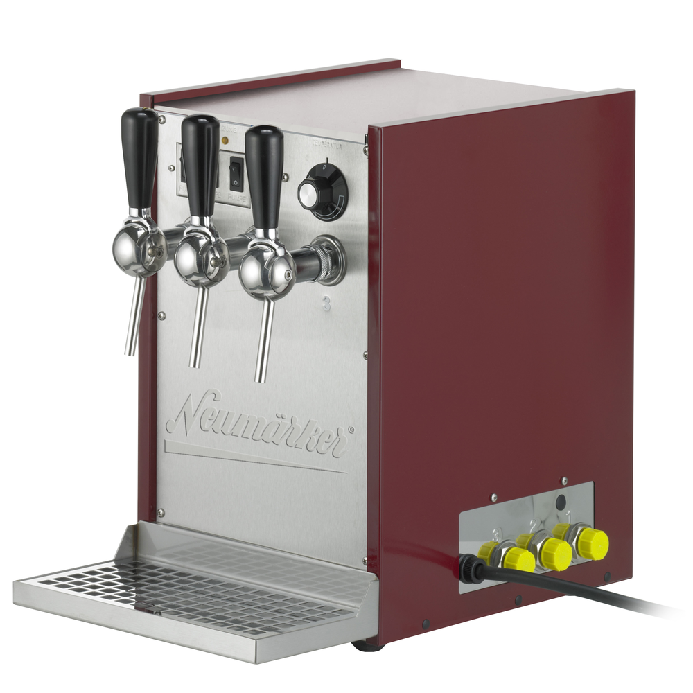 Kaffeemaschine, Zapfhähne, Doppelarm, Metalloberfläche, Auslaufbereich