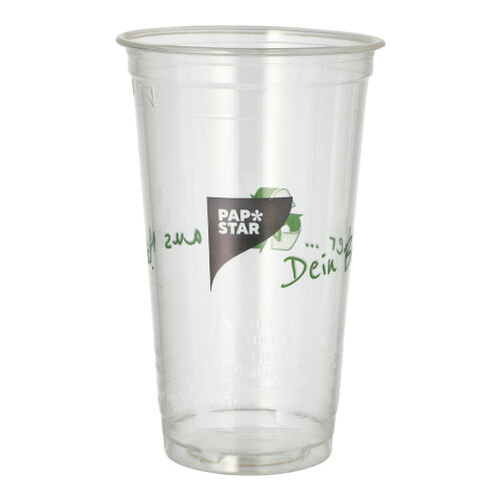 Papstar Trinkbecher PLA 0,5 l Ø 9,5 cm · 15,1 cm "Becher aus Mais"