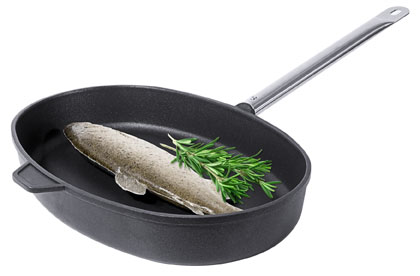 Contacto Fischbratpfanne, Aluminiumguss 38 x 26 x 6 cm