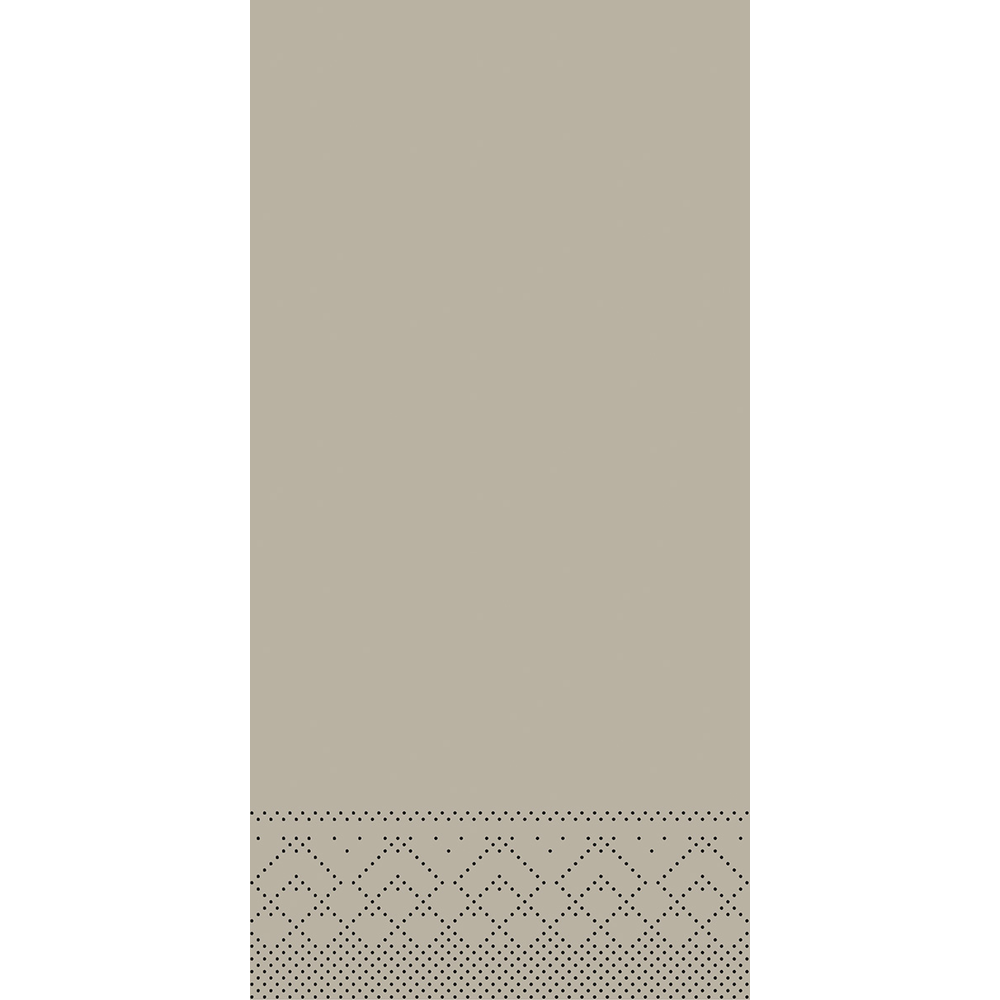 Mank Serviette Basic beige grey 33 x 33 cm 1/8 Falz