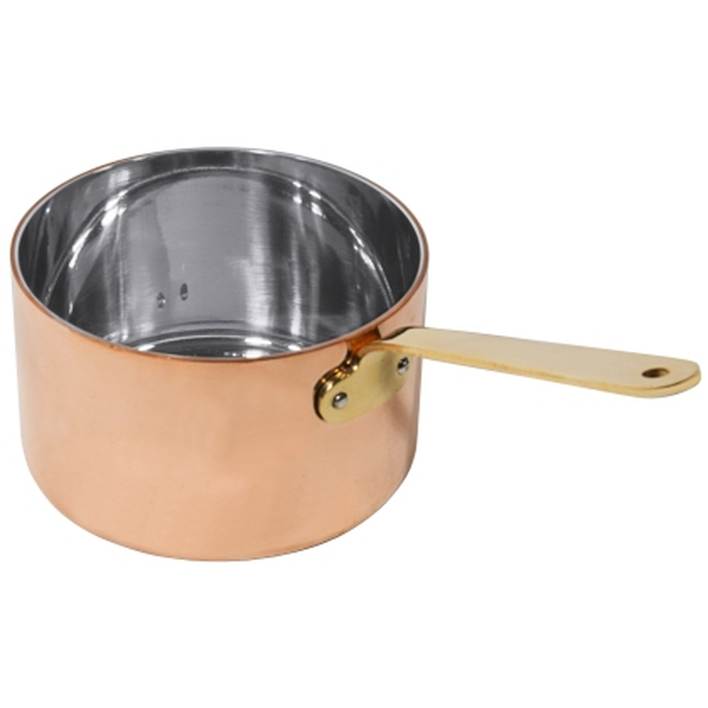 Contacto Stielkasserolle 12 cm, tief aus Kupfer/Edelstahl