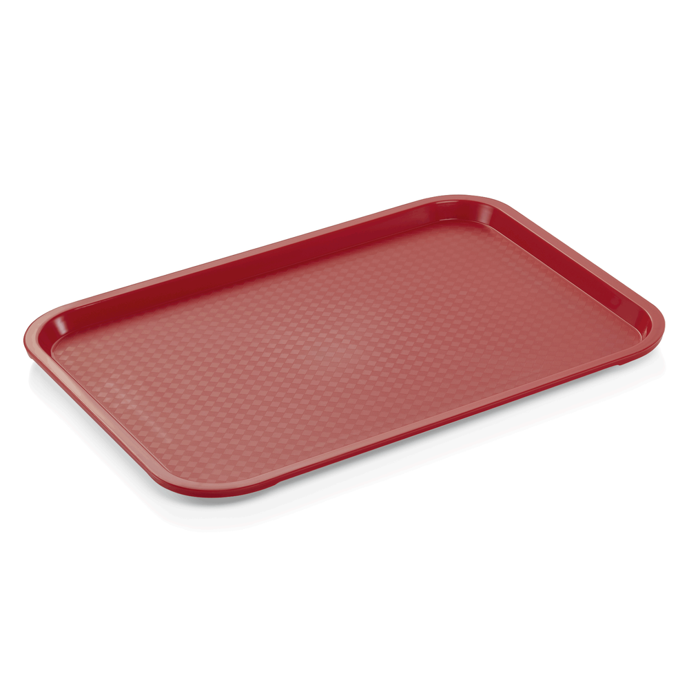 WAS Fast Food Tablett, 41,5 x 31 x 2 cm, rot, Polypropylen