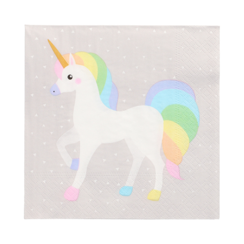 Papstar Servietten, 3-lagig 1/4-Falz 33 cm x 33 cm "Unicorn"