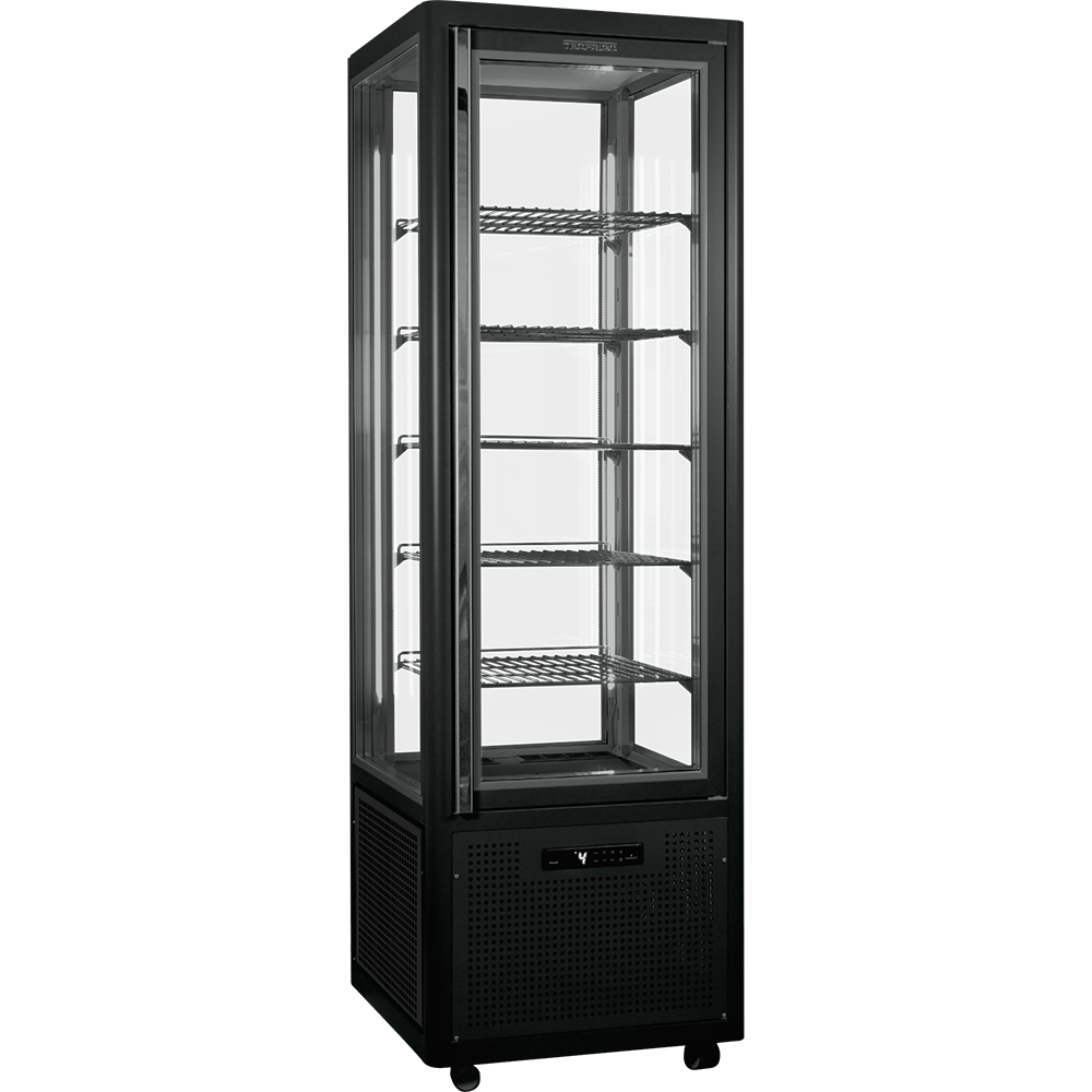 KBS Panoramavitrine Snelle 360 Q LED (anthrazit) 5 Glasablagen