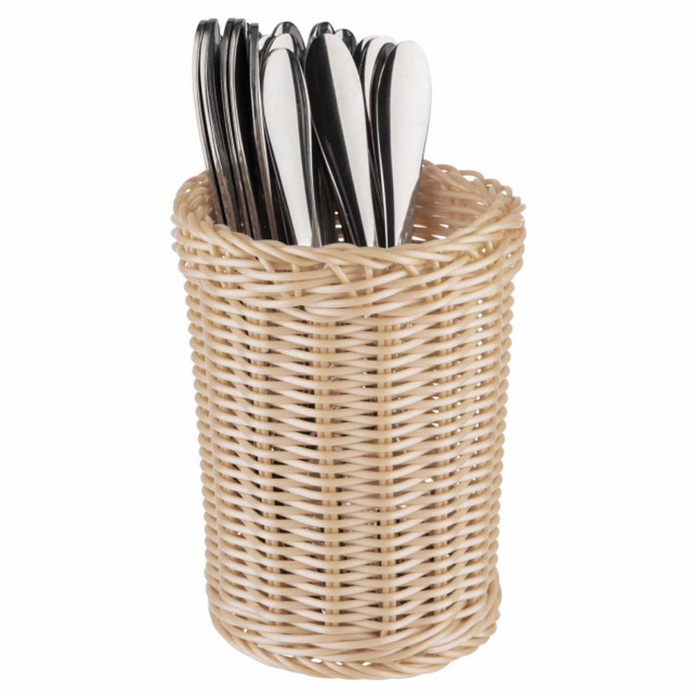 APS Besteck-Korb Ø 12 cm, H: 15 cm , Polypropylen, beige