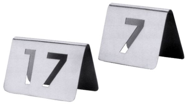 Contacto Tischnummernschild Nr. 45 mit ausgestanzten Ziffern
