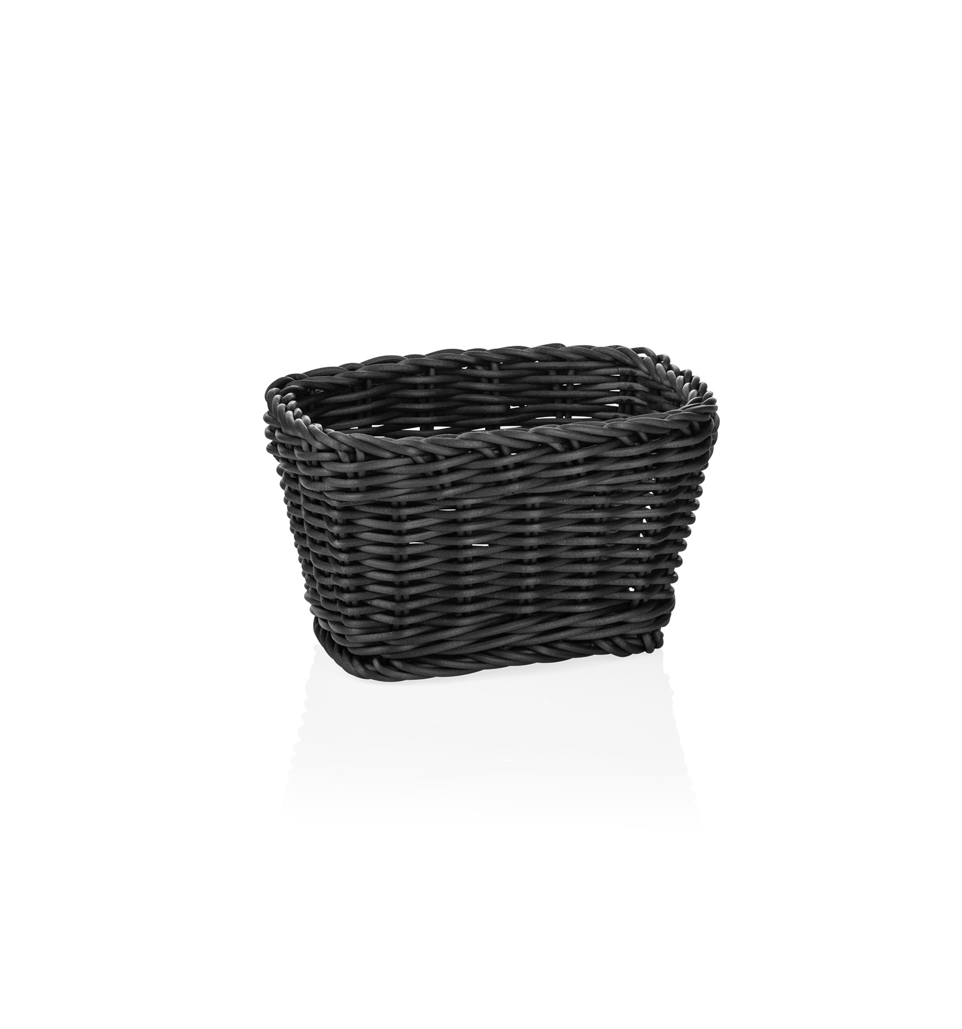 WAS Korb WEAVER PRO Tischkörbe, 17 x 11 x 9 cm, schwarz, Polypropylen