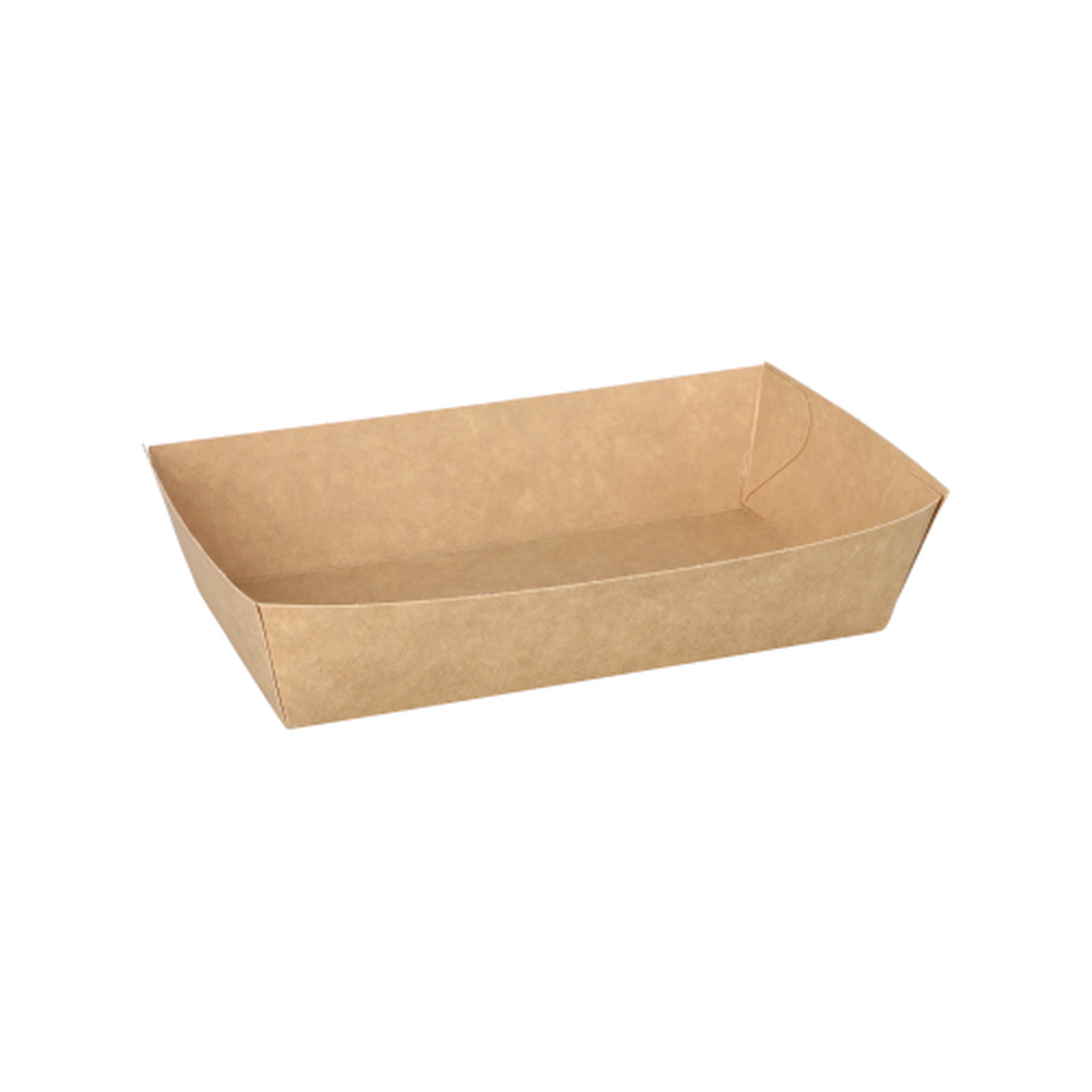 Papstar Snacktrays, Pappe "pure" 3,8 cm x 8,5 cm x 15,5 cm braun