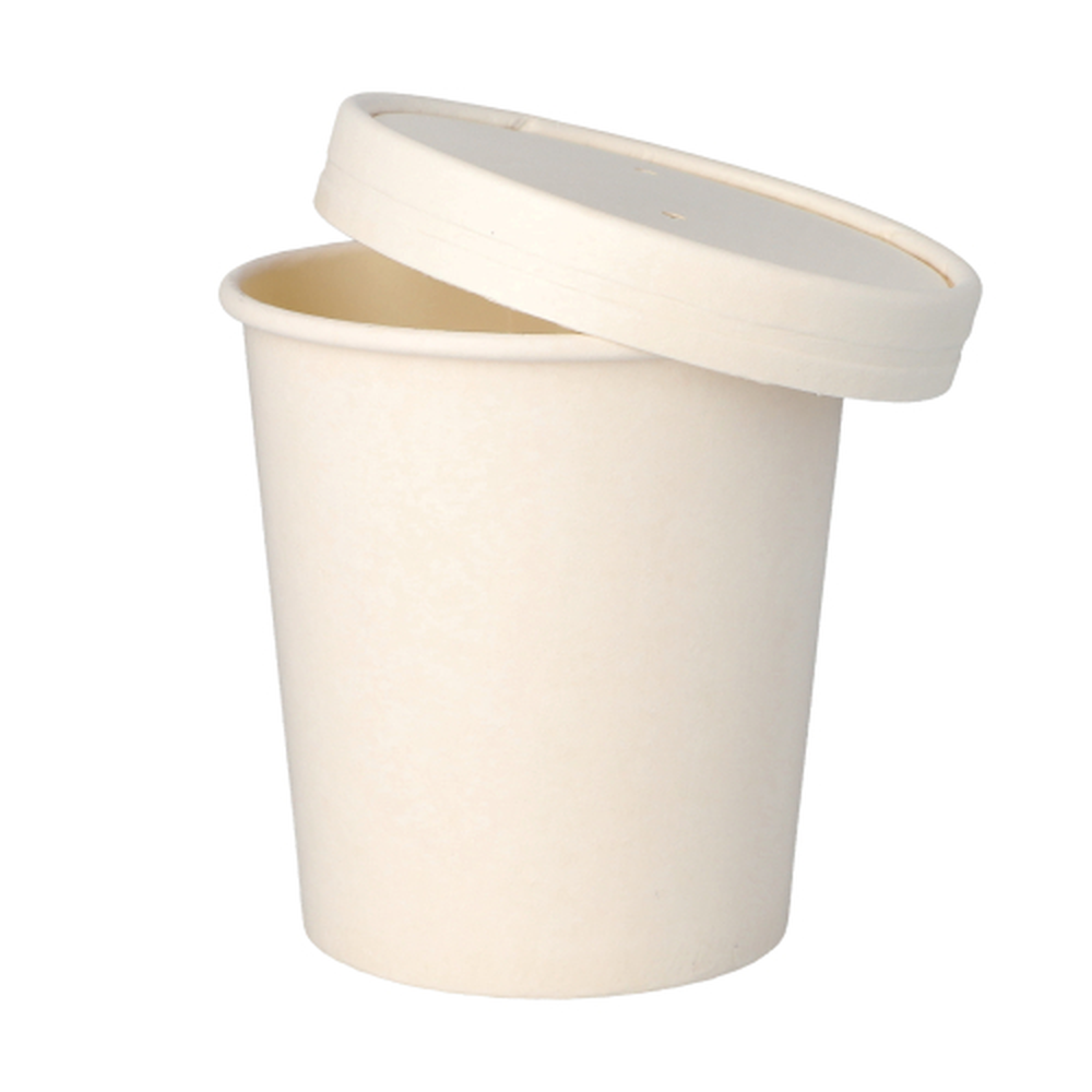 Papstar Suppenbecher, Pappe "To Go" rund 470 ml Ø 9,9 cm · 9,9 cm weiss