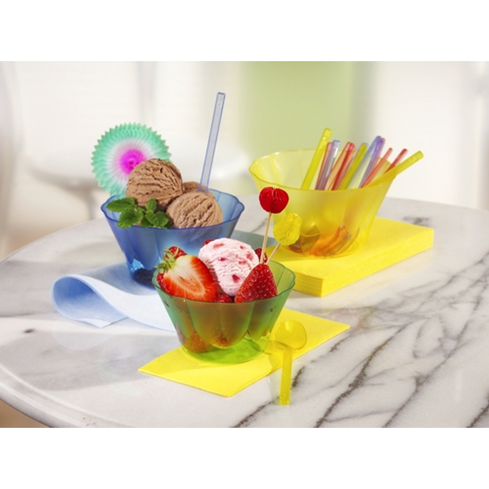 Papstar Eis- und Dessertschalen, PS rund 500 ml Ø 13 cm · 7,5 cm orange