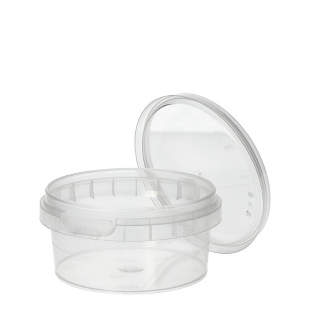 PAPSTAR Feinkostbecher, PP rund 180 ml Ø 9,5 cm · 4,5 cm transparent mit Orig