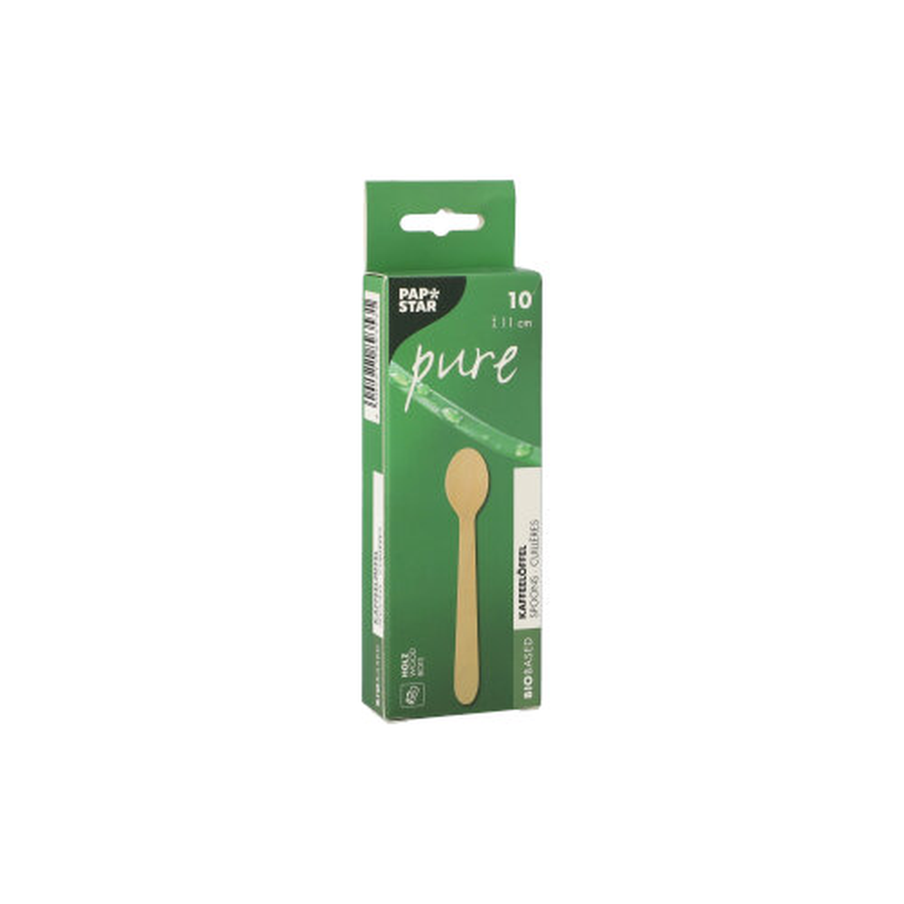 Papstar Kaffeelöffel, Holz "pure" 11 cm