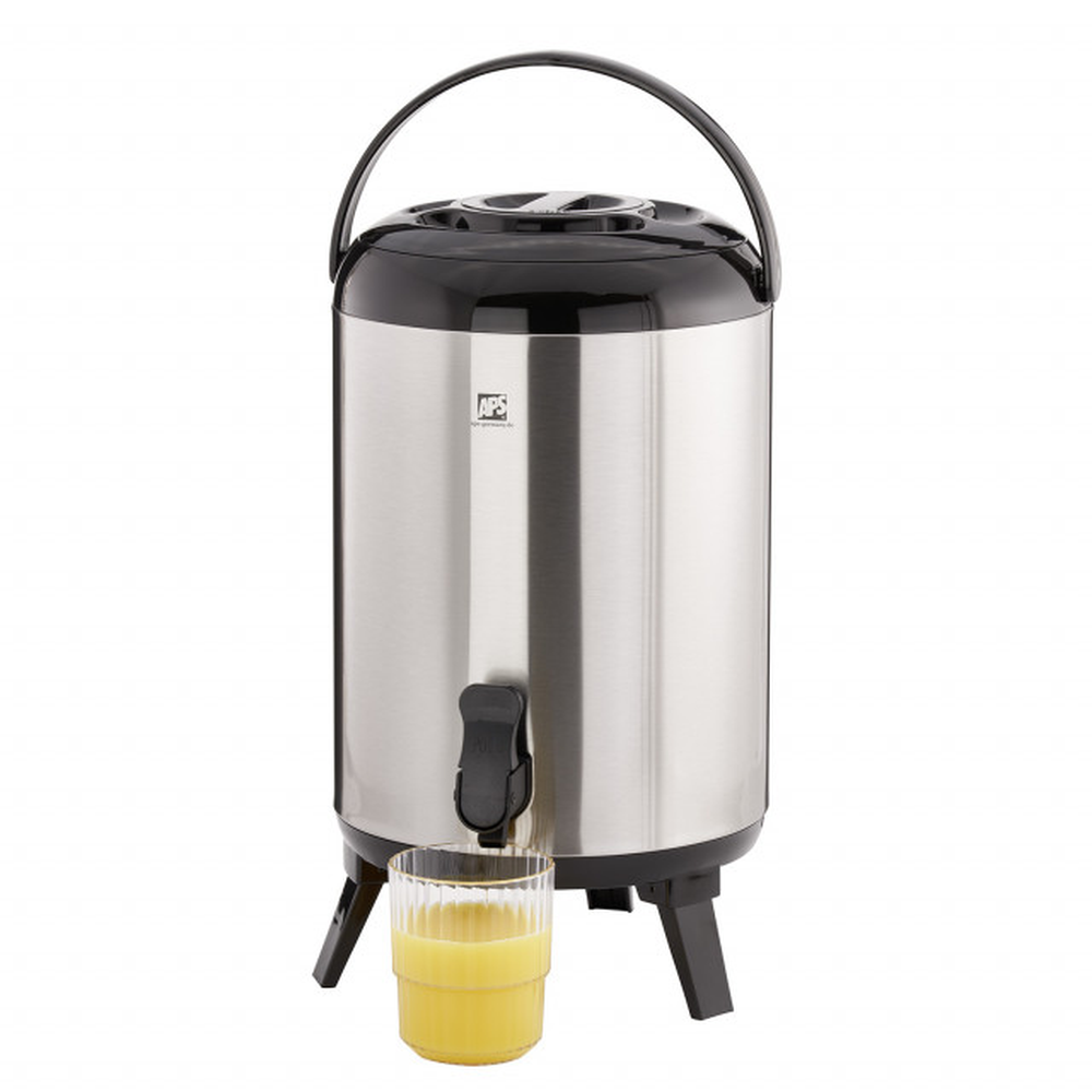 APS Iso-Dispenser Ø 24 cm, H: 42 cm, 9,5 Liter , Edelstahl, ABS