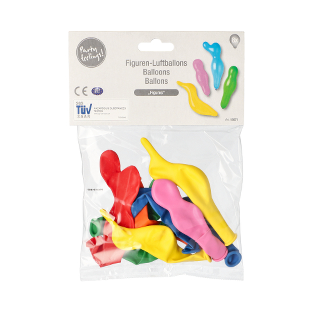 Papstar Luftballons farbig sortiert "Figures"