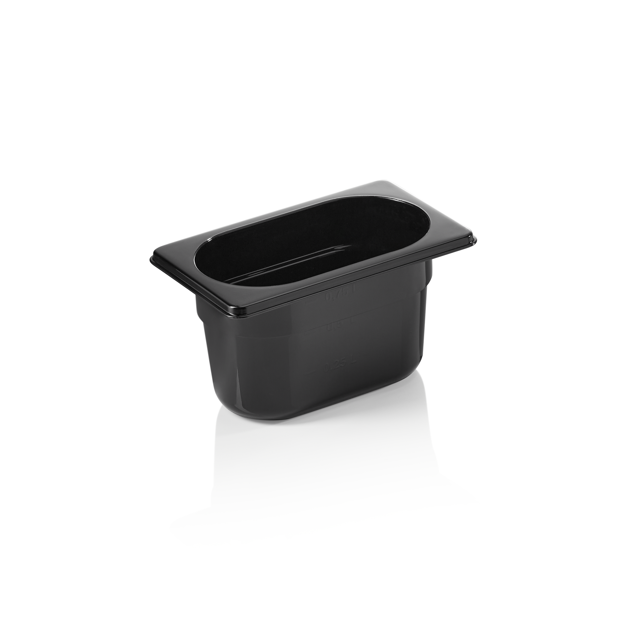 WAS GN Behälter GN 96 BLACK 1/9-100 mm, schwarz, Polycarbonat