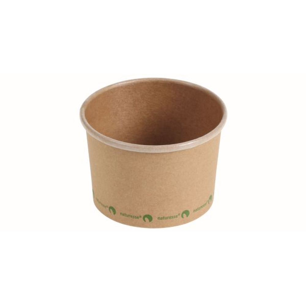 Pacovis Suppenbecher aus Karton 230ml, Kraft braun, natur