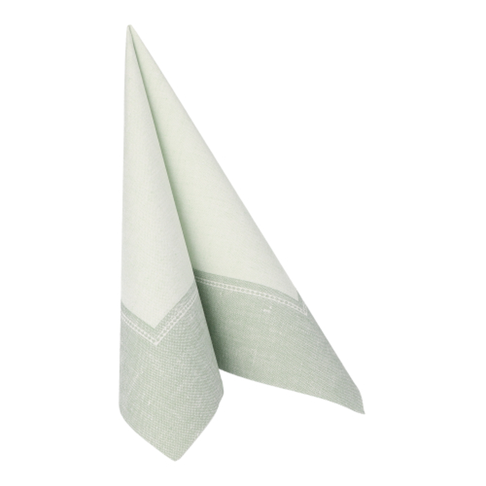 Papstar Servietten "ROYAL Collection" 1/4-Falz 40 cm x 40 cm jadegrün "Linum"