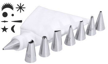 Contacto Minispritztüllen-Set mit 8 Tüllen, Adapter und