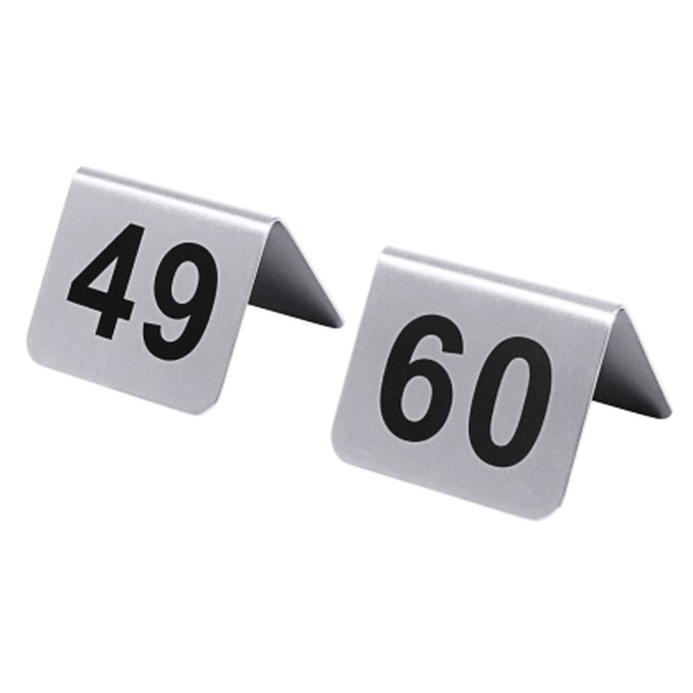 Contacto Tischnummernschilder 49-60 mit schwarzem Siebdruck