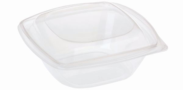 Pacovis Salatschale PLA 960ml, 192x192x78mm m.Deckel tr