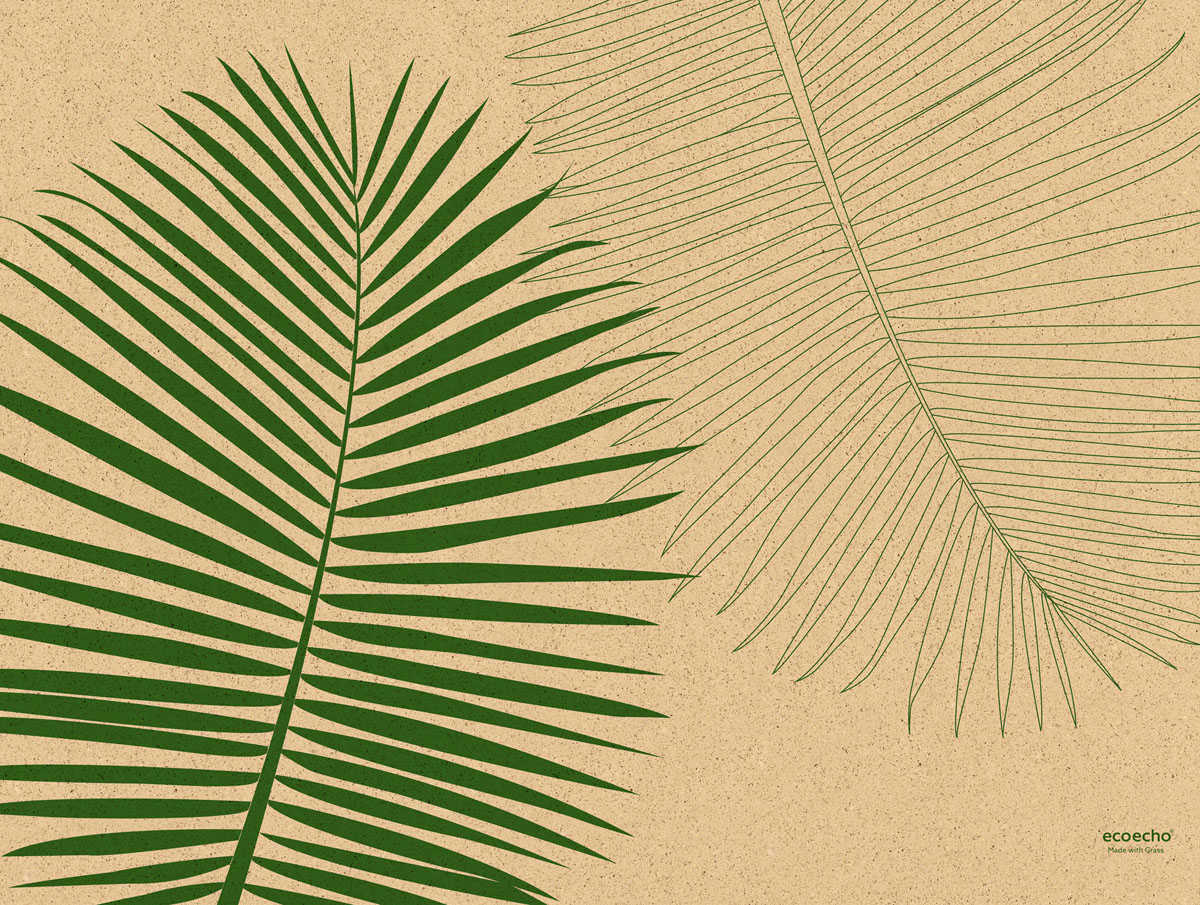 Duni Graspapier Tischset 30 x 40 cm Leaf