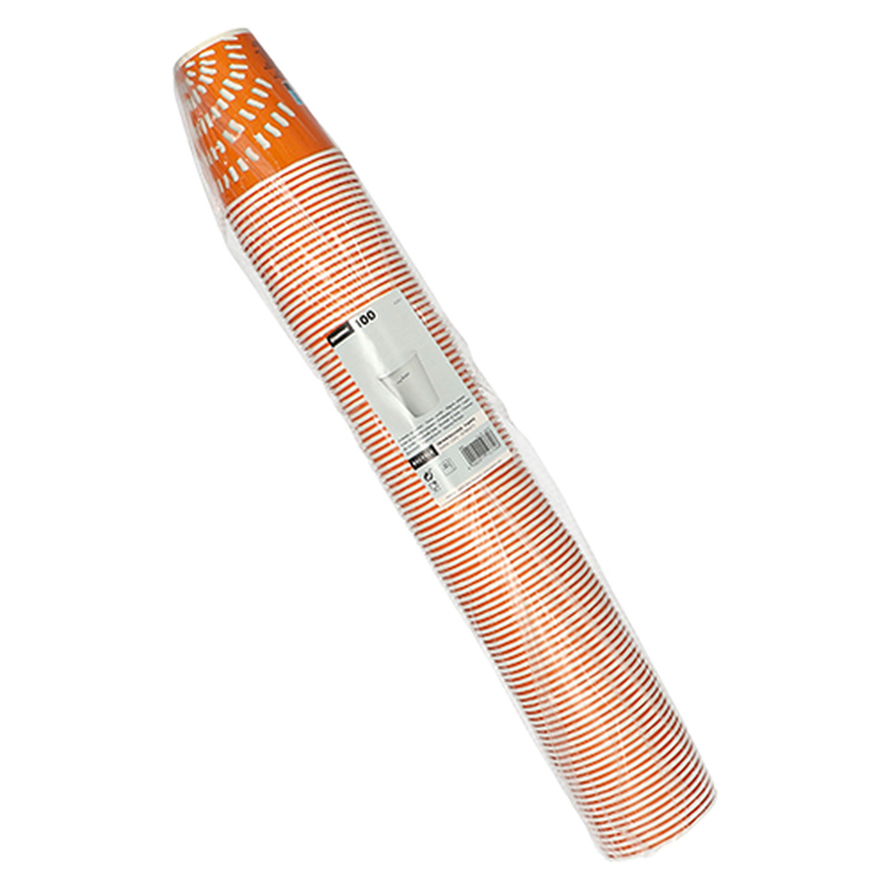 PAPSTAR Trinkbecher für Kaltgetränke, Pappe 0,25 l Ø 8,97 cm · 10 cm orange