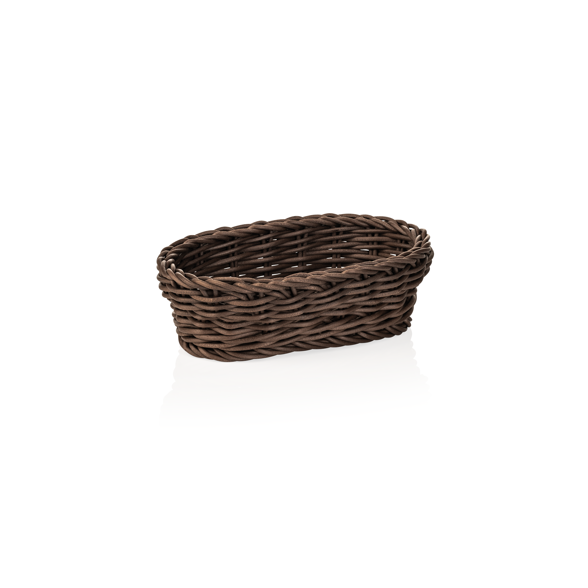 WAS Korb WEAVER PRO Tischkörbe, 19 x 12 x 6 cm, oval, braun, Polypropylen