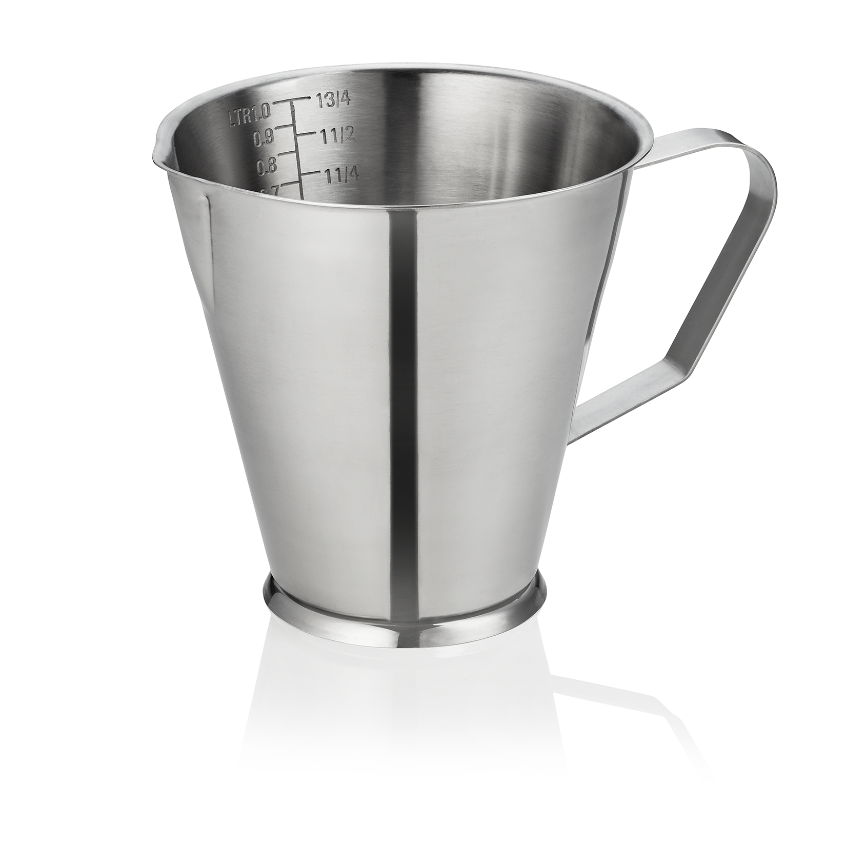 WAS Messbecher, auf Fuß, Ø 14 cm 1 ltr., Chromnickelstahl