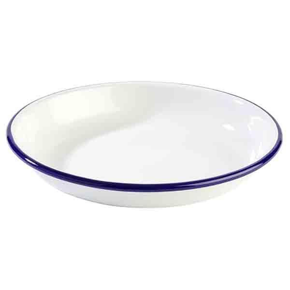 Assheuer Teller, tief -Enamelware- innen: weiß Ø 22 cm, H: 3,5 cm