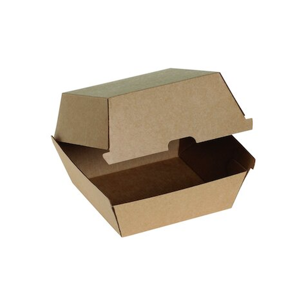 Pacovis Hamburger-Box Kraft braun, 105x102x80mm