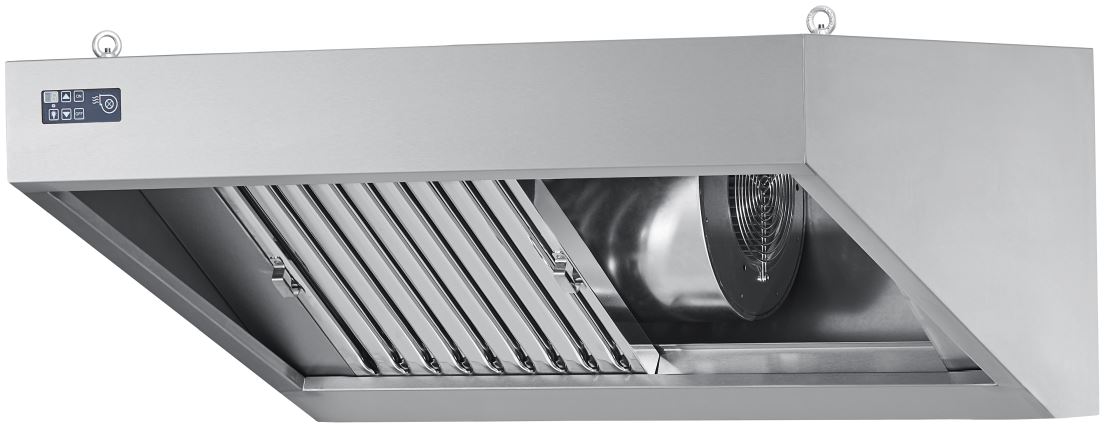 Chromonorm Wandhaube mit Beleuchtung - 2000x900x450 mm