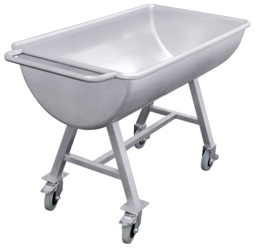 Contacto Mengmulde 200 l mit zwei Bockrollen und zwei