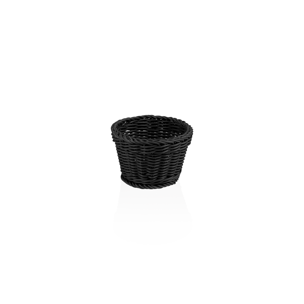 WAS Korb WEAVER PRO Tischkörbe, Ø 13 cm, Höhe 10 cm, oval, schwarz, Polypropylen