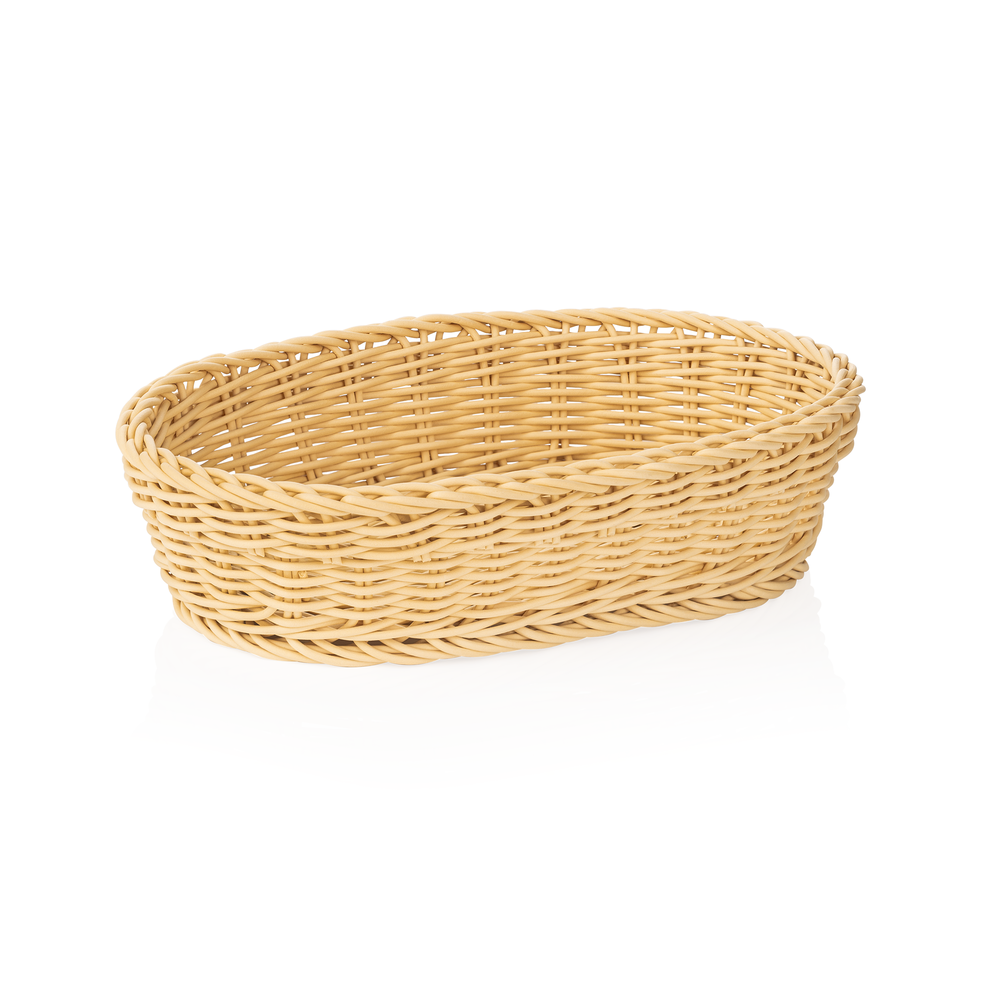 WAS Korb WEAVER PRO Tischkörbe, 28 x 16 x 8 cm, oval, hellbeige, Polypropylen