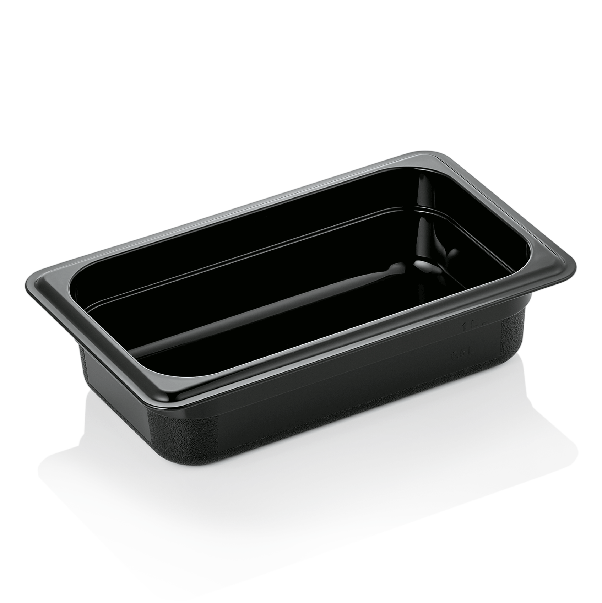 WAS GN Behälter 1/4-065 mm, schwarz, Polycarbonat GN 95