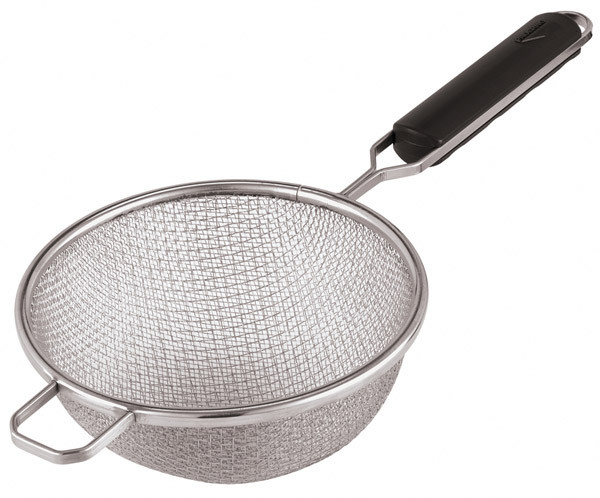 APS Passiersieb mit Doppelnetz Ø 23 cm, Stiellänge 27,5 cm , 18/10 Edelstahl, AB